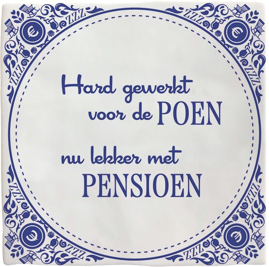Plenty Gifts Deco Tile Pensioen