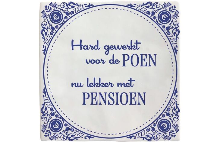 Plenty Gifts Deco Tile Pensioen