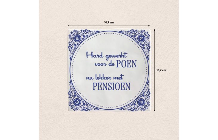 Plenty Gifts Deco Tile Pensioen