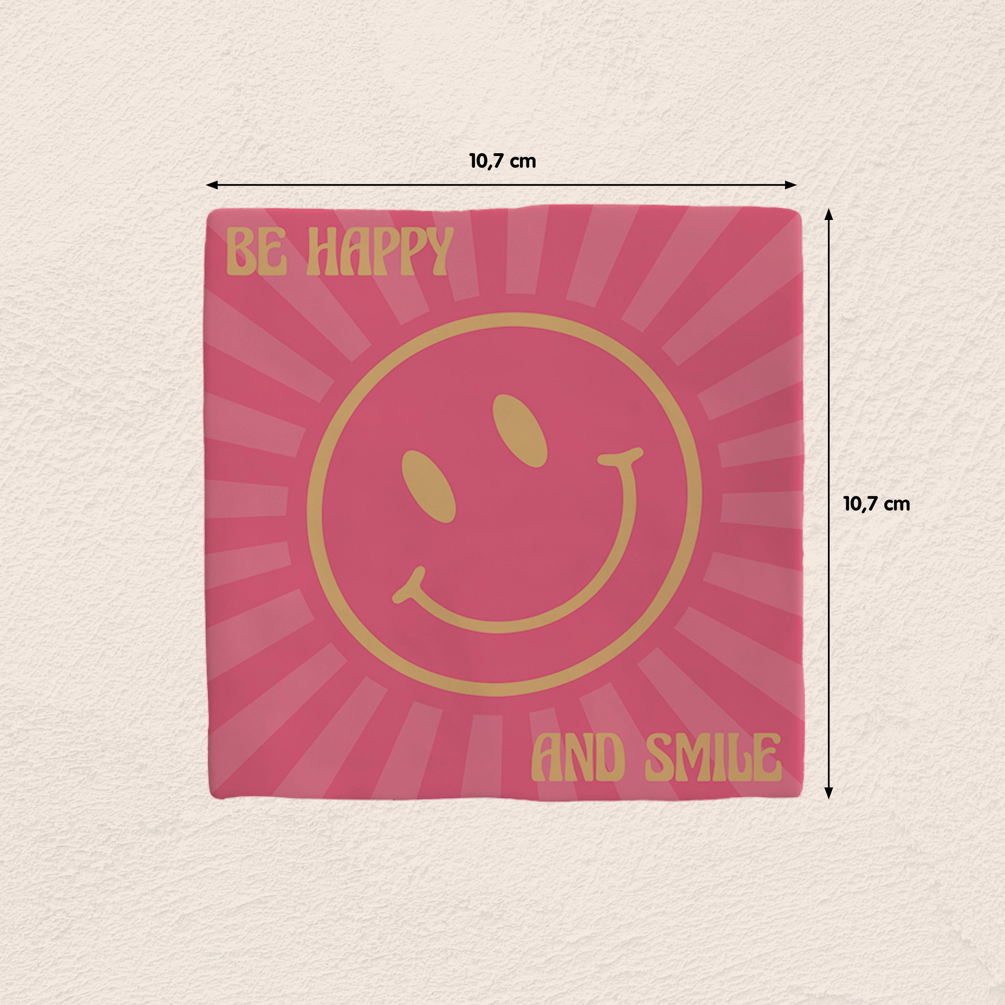 Plenty Gifts Deco Tile Be Happy and Smile