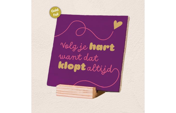 Plenty Gifts Deco Tile Volg Je Hart
