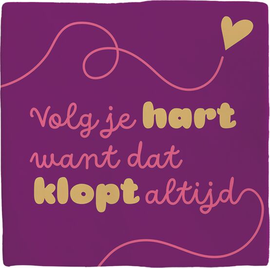 Plenty Gifts Deco Tile Volg Je Hart
