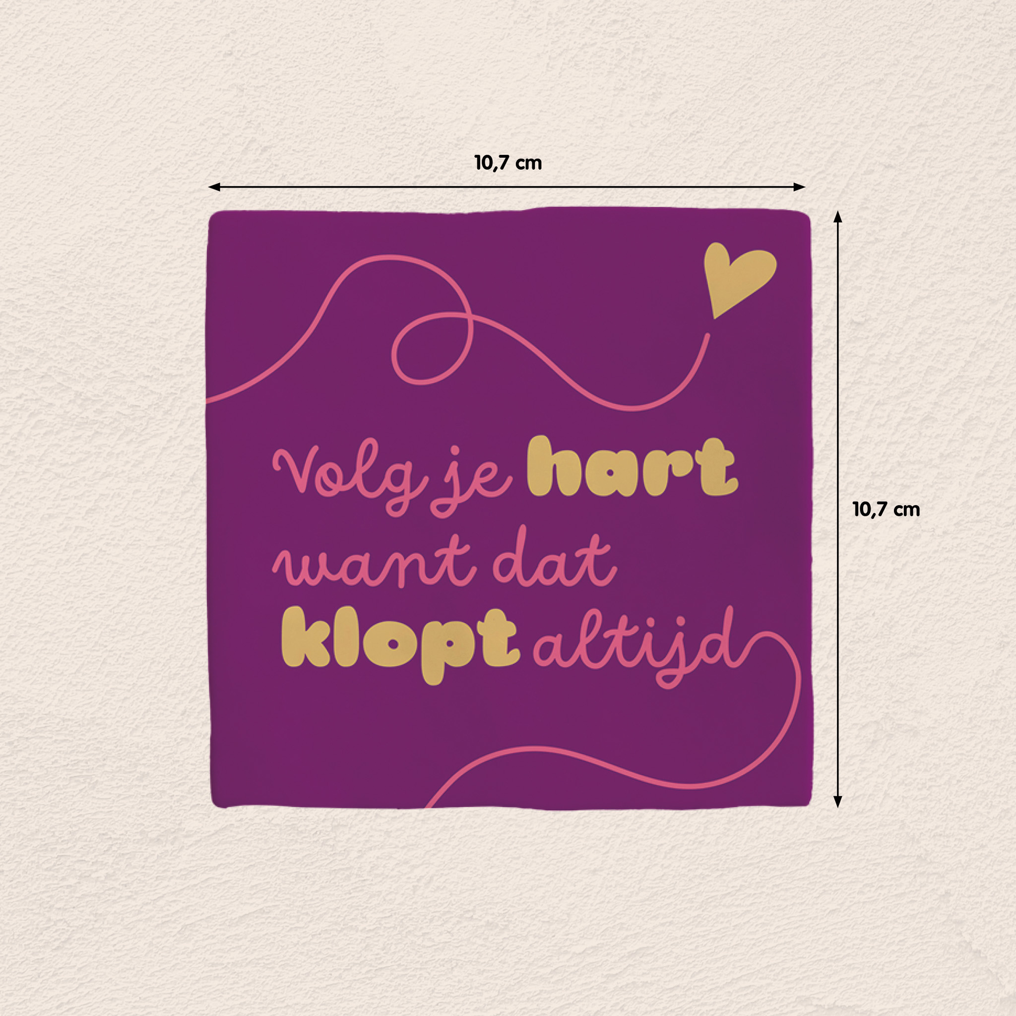 Plenty Gifts Deco Tile Volg Je Hart