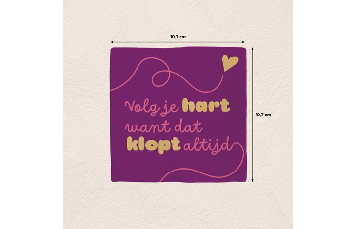 Plenty Gifts Deco Tile Volg Je Hart