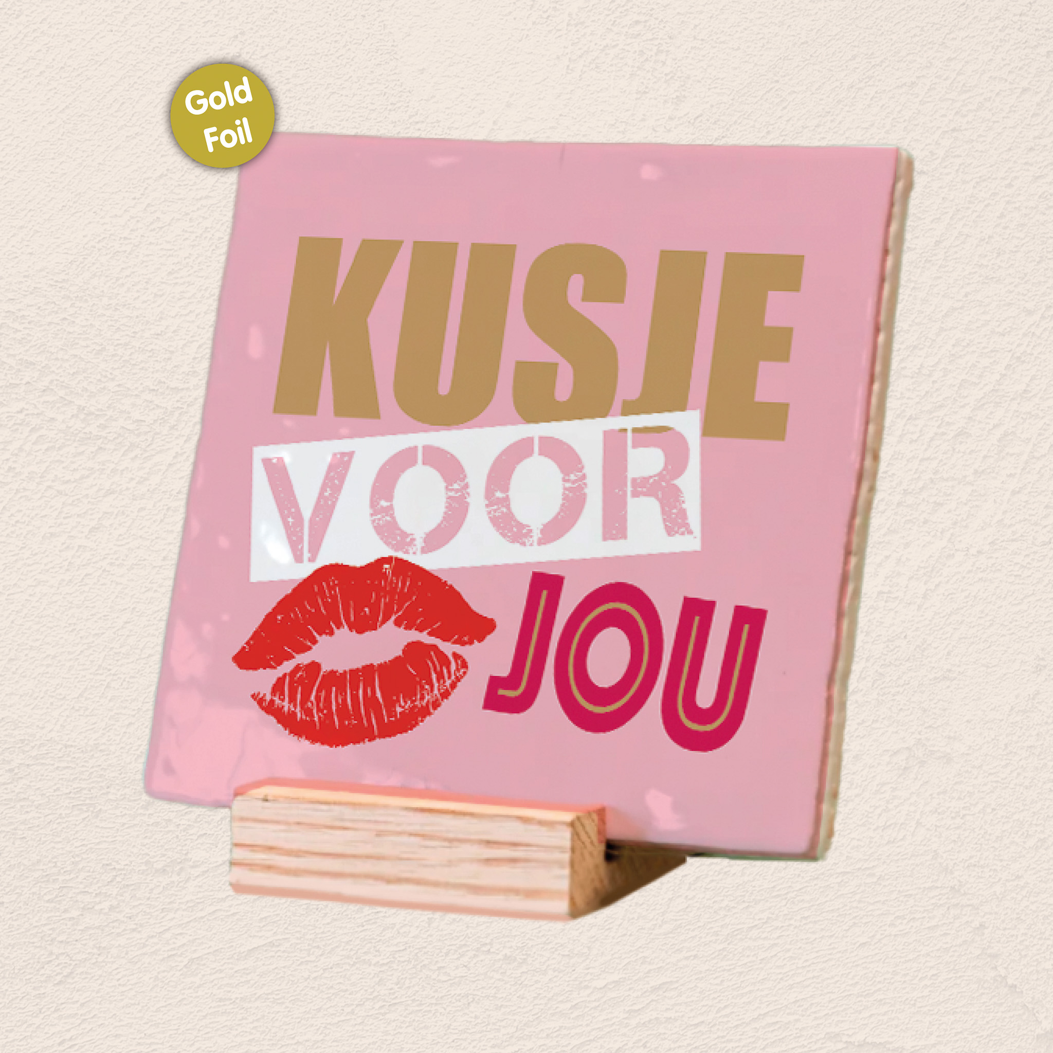 Plenty Gifts Deco Tile Kusje Voor Jou