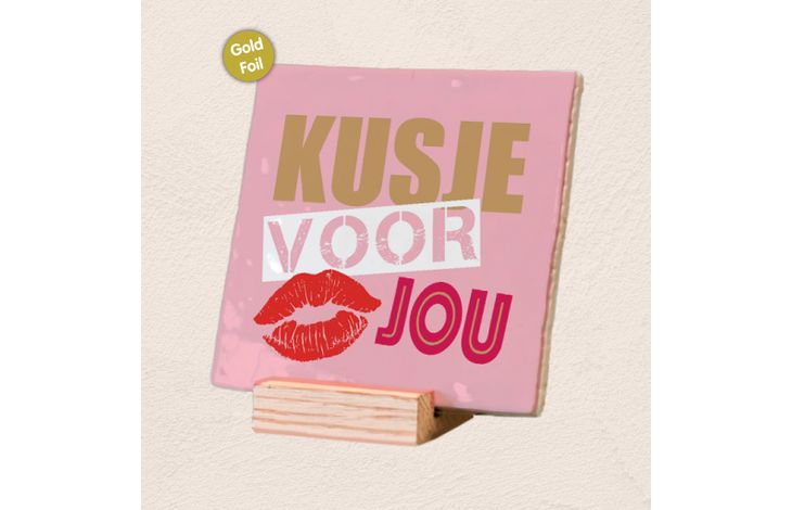 Plenty Gifts Deco Tile Kusje Voor Jou