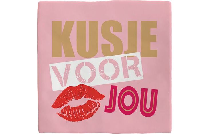 Plenty Gifts Deco Tile Kusje Voor Jou