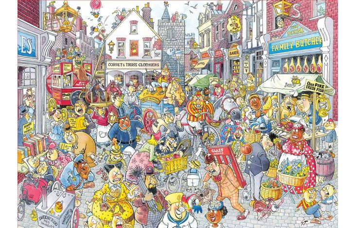 Jumbo Puzzel Wasgij 10 Chaos in de winkelstraat 1000 01.26