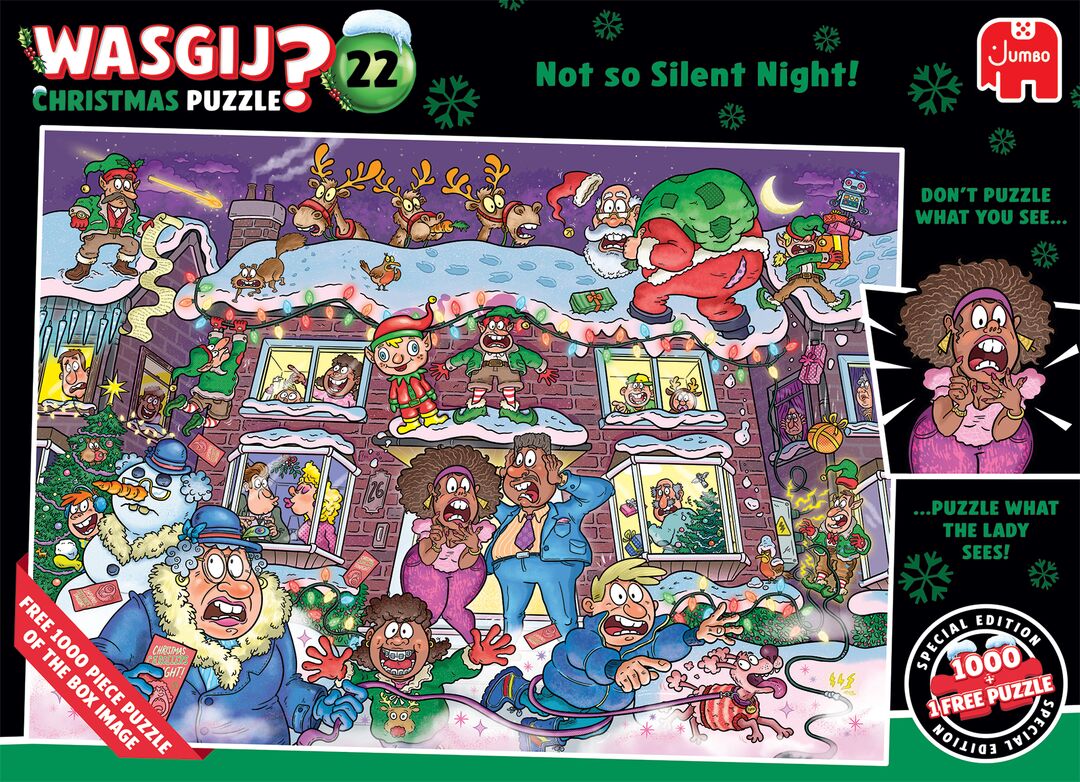 Jumbo Puzzel Xms Wasgij 22 Not so Silent Night 2x1000 06.26