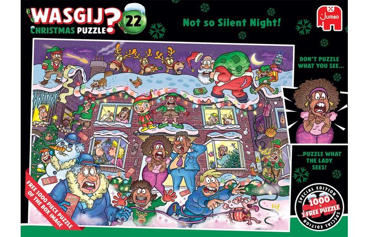 Jumbo Puzzel Xms Wasgij 22 Not so Silent Night 2x1000 06.26