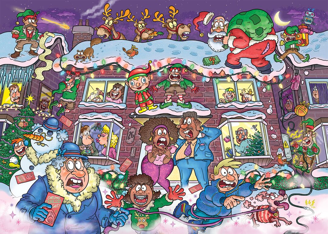 Jumbo Puzzel Xms Wasgij 22 Not so Silent Night 2x1000 06.26