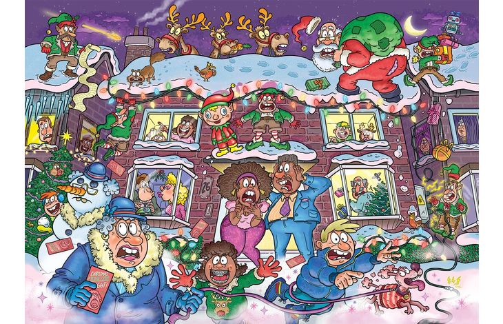 Jumbo Puzzel Xms Wasgij 22 Not so Silent Night 2x1000 06.26