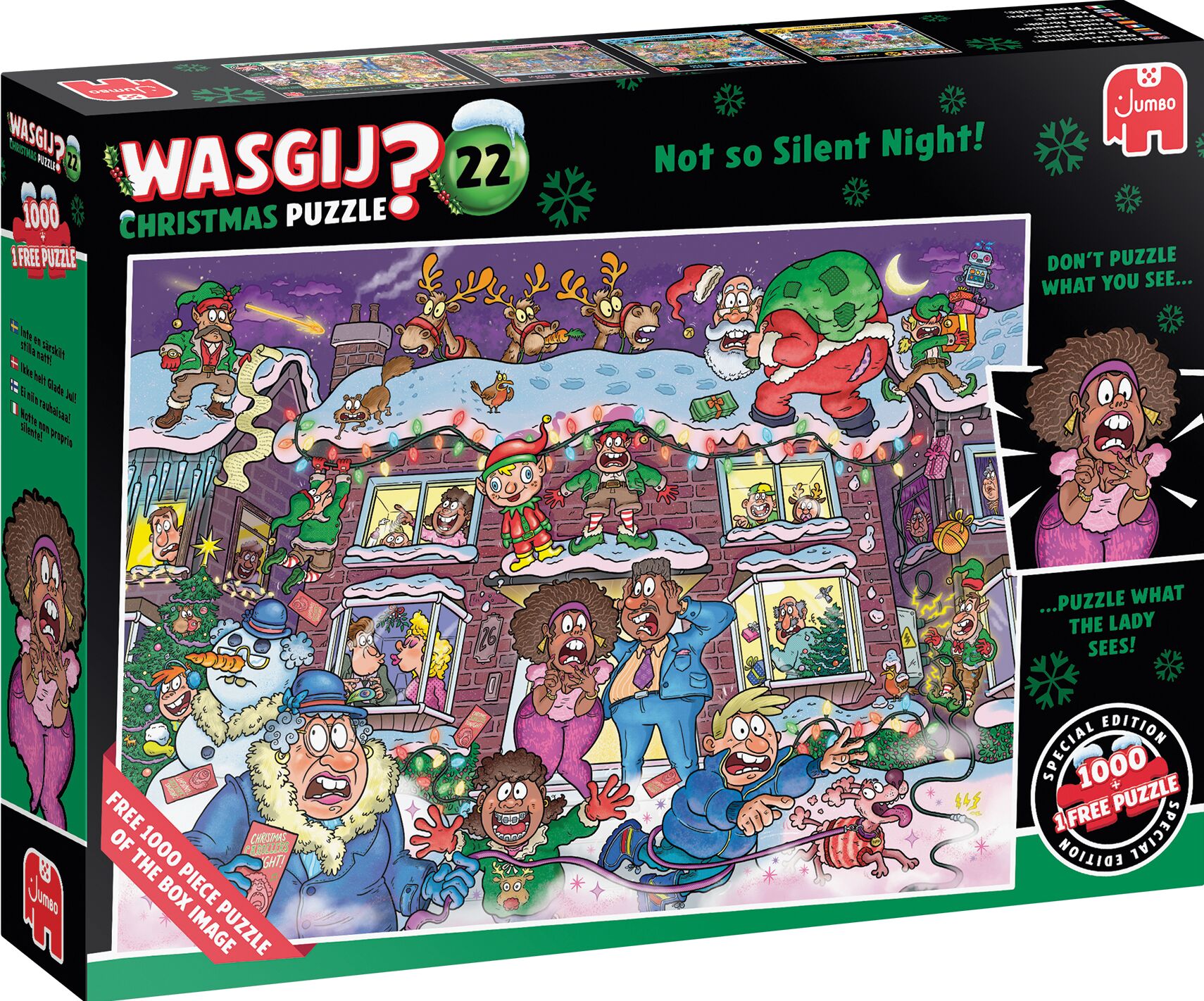 Jumbo Puzzel Xms Wasgij 22 Not so Silent Night 2x1000 06.26