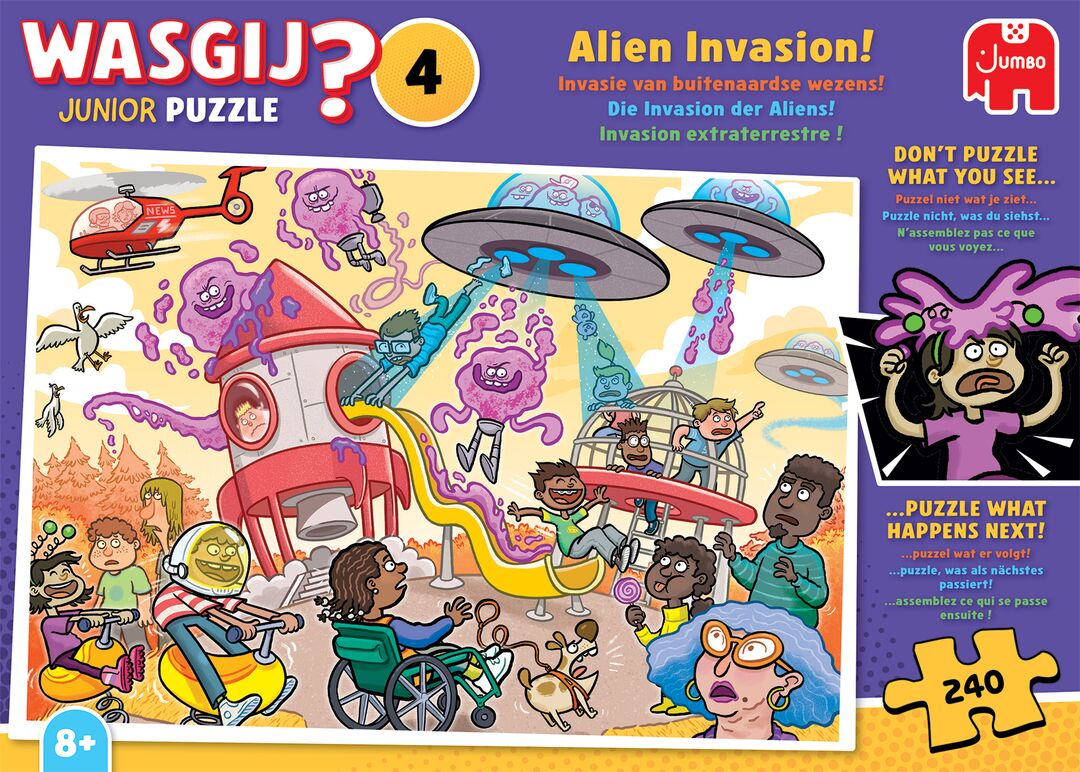 Jumbo Puzzel Wasgij Junior Alien Invasion 240 06.26