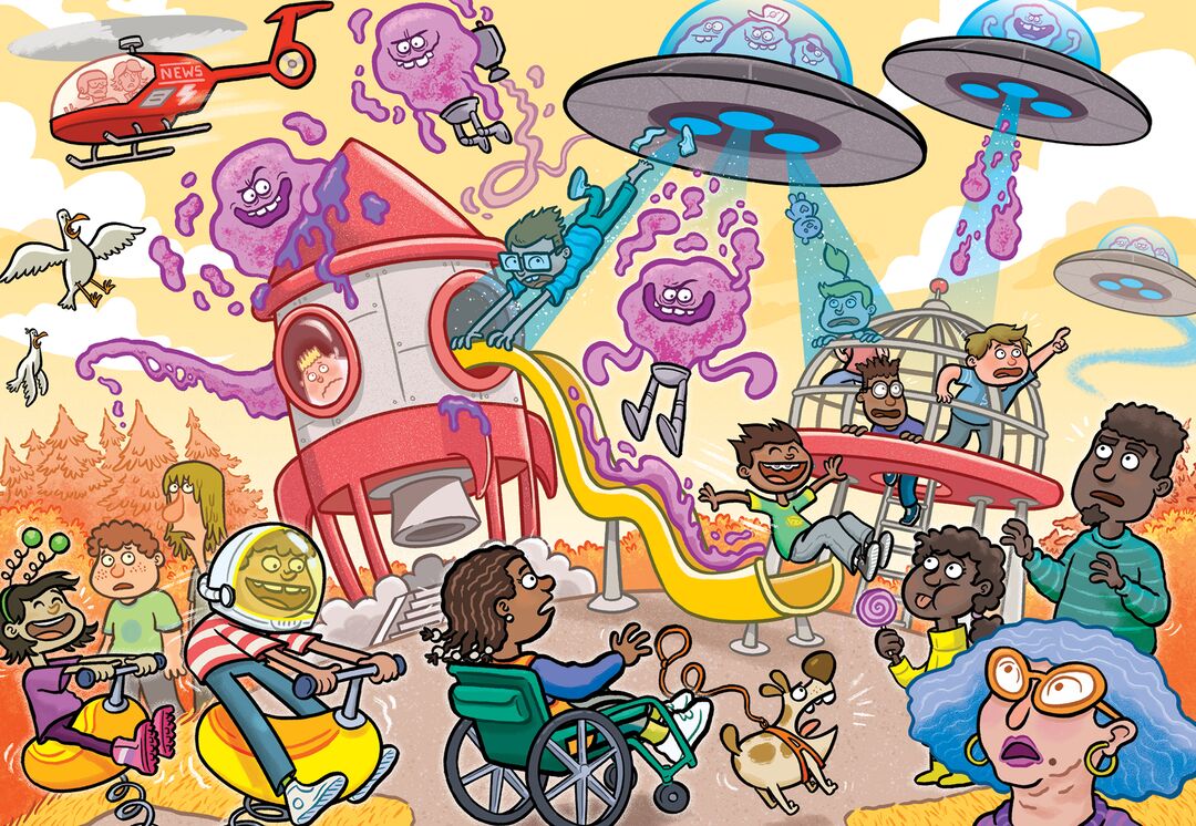 Jumbo Puzzel Wasgij Junior Alien Invasion 240 06.26