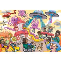 Jumbo Puzzel Wasgij Junior Alien Invasion 240 06.26