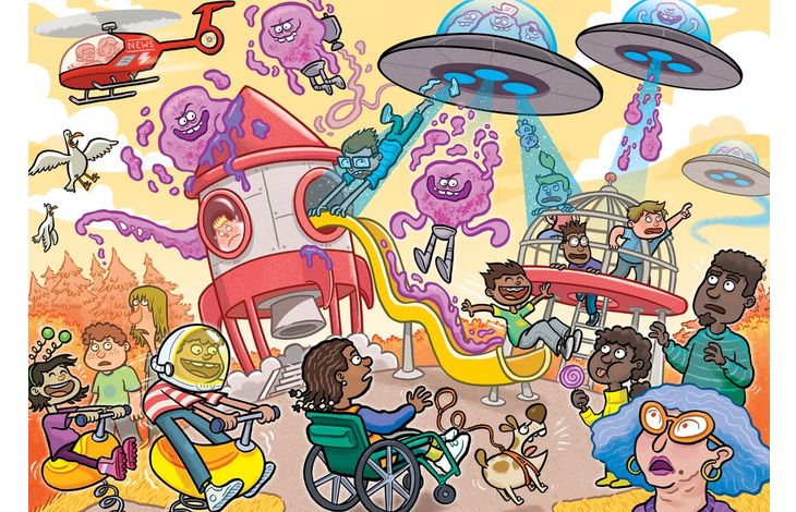 Jumbo Puzzel Wasgij Junior Alien Invasion 240 06.26