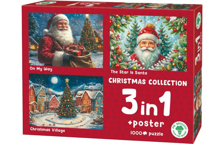 Plenty Gifts Puzzel Xms Christmas Collection 3x1000