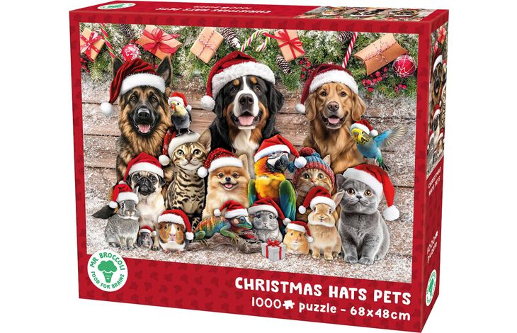 Plenty Gifts Puzzel Xms Christmas Hats Pets