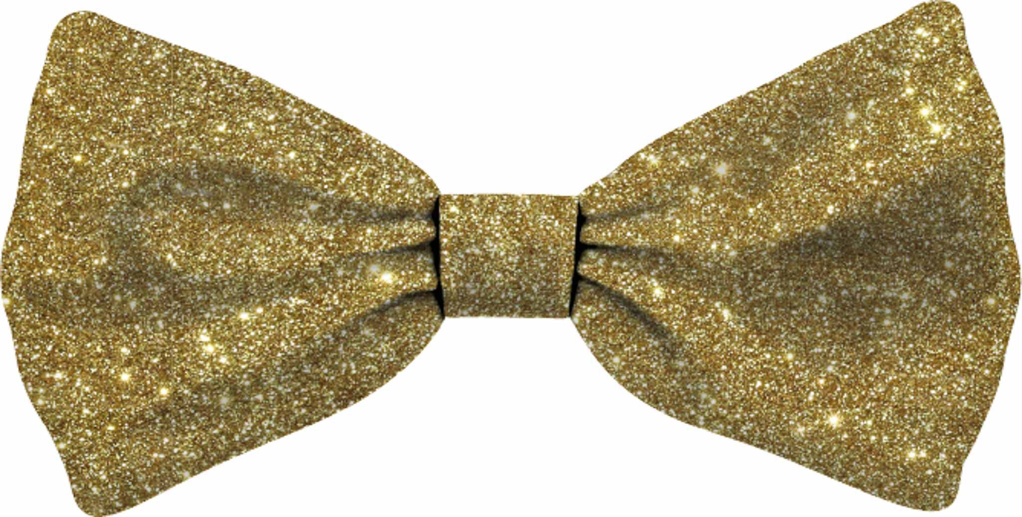 Plenty Gifts Bow Tie Xmas Glitter Gold Dog S