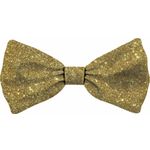 Bow Tie Xmas Glitter Gold Dog S