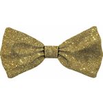 Bow Tie Xmas Glitter Gold Dog M