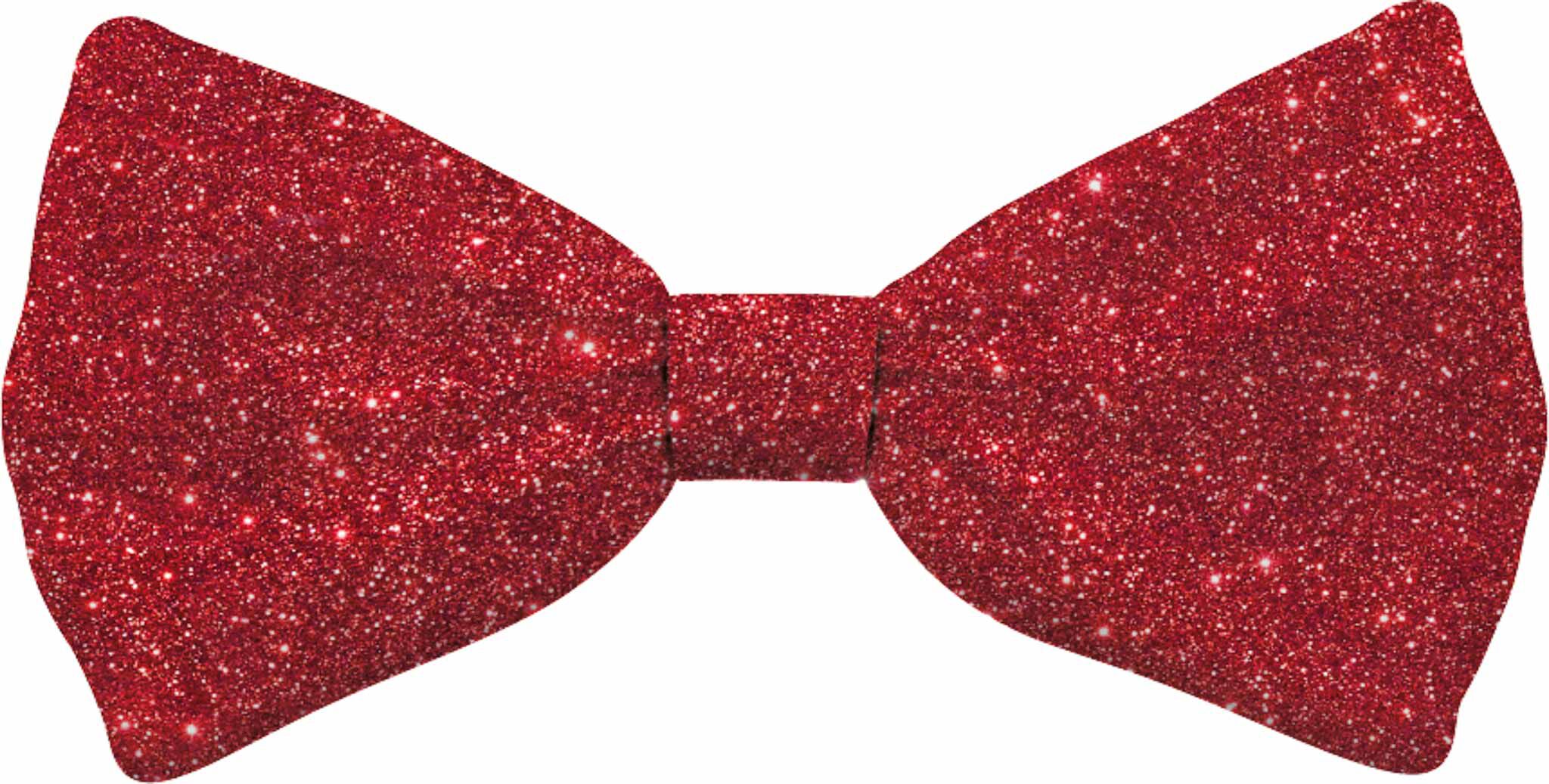 Plenty Gifts Bow Tie Xmas Glitter Red Dog M