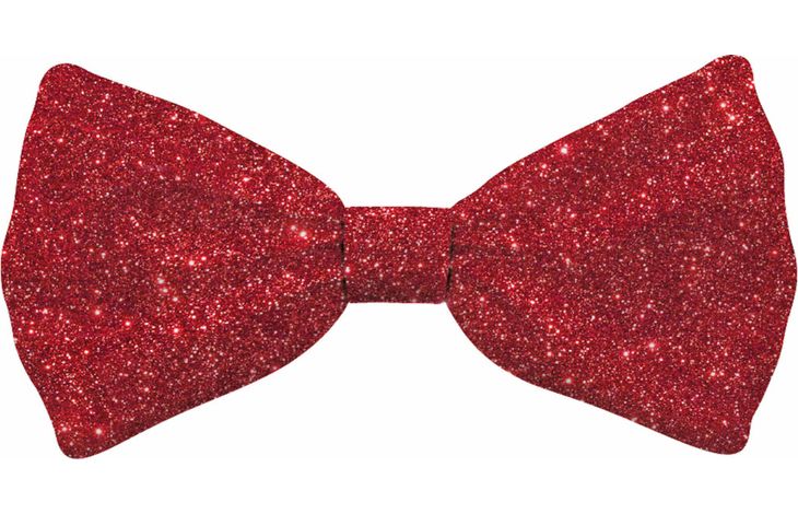 Plenty Gifts Bow Tie Xmas Glitter Red Dog M