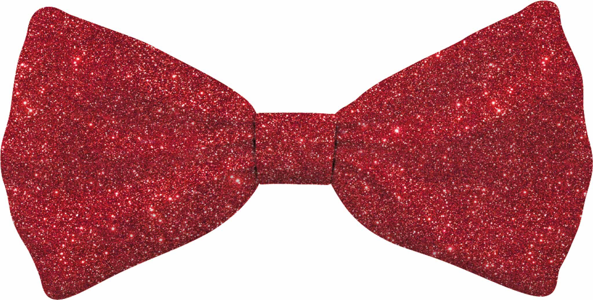 Plenty Gifts Bow Tie Xmas Glitter Red Dog L