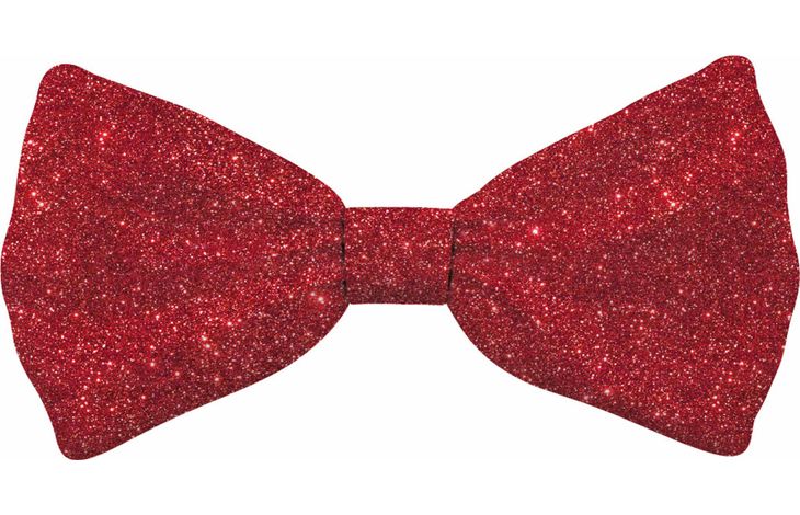 Plenty Gifts Bow Tie Xmas Glitter Red Dog L