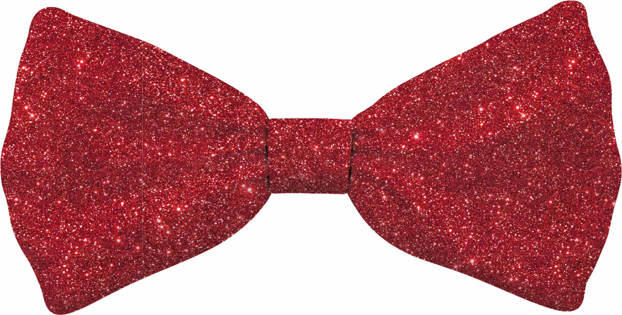 Plenty Gifts Bow Tie Xmas Glitter Red Dog XL