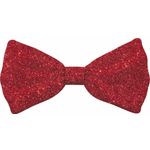 Bow Tie Xmas Glitter Red Dog XL