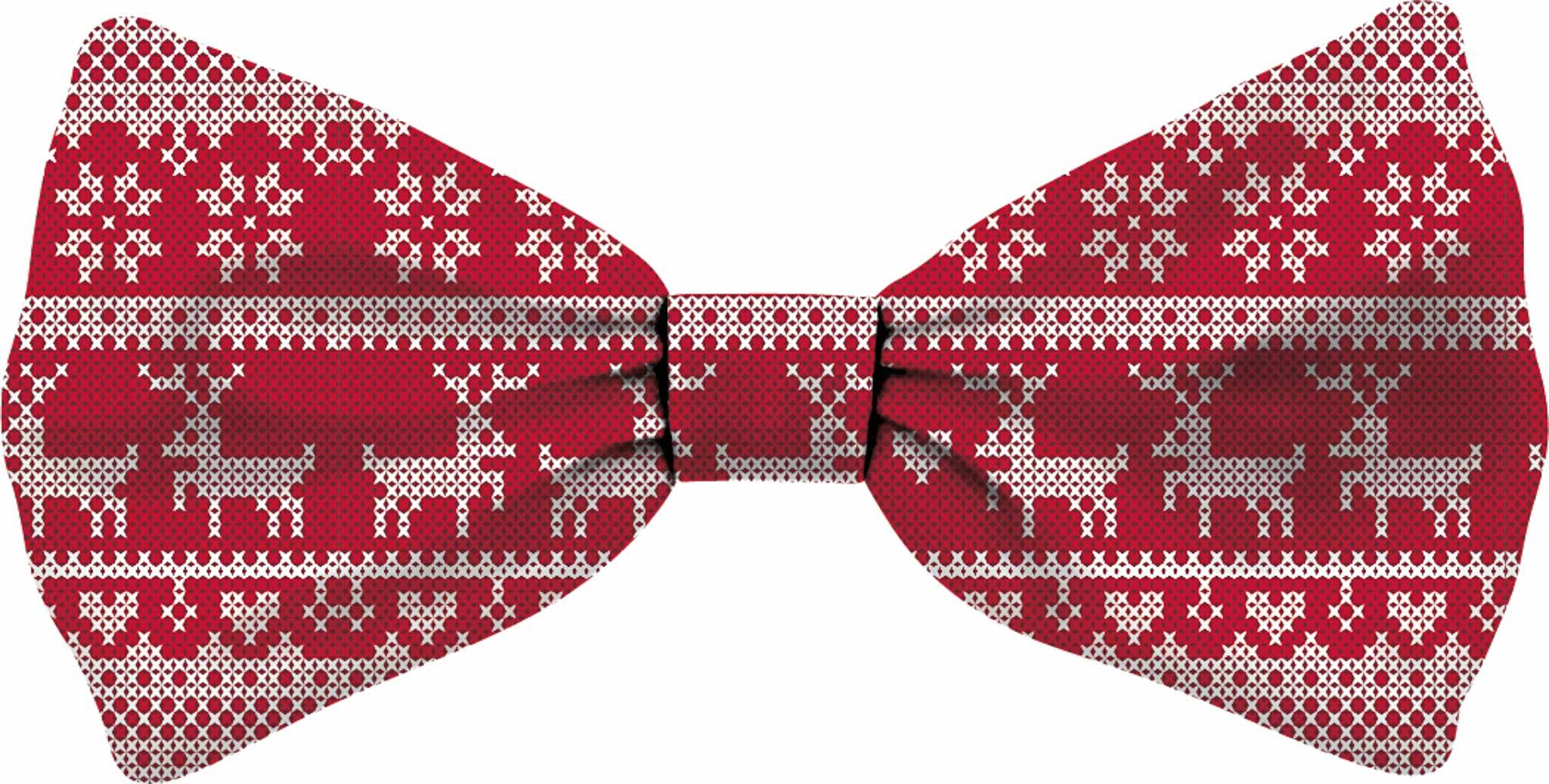 Plenty Gifts Bow Tie Xmas Red Deer Dog L