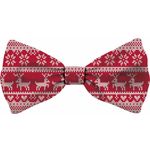 Bow Tie Xmas Red Deer Dog L