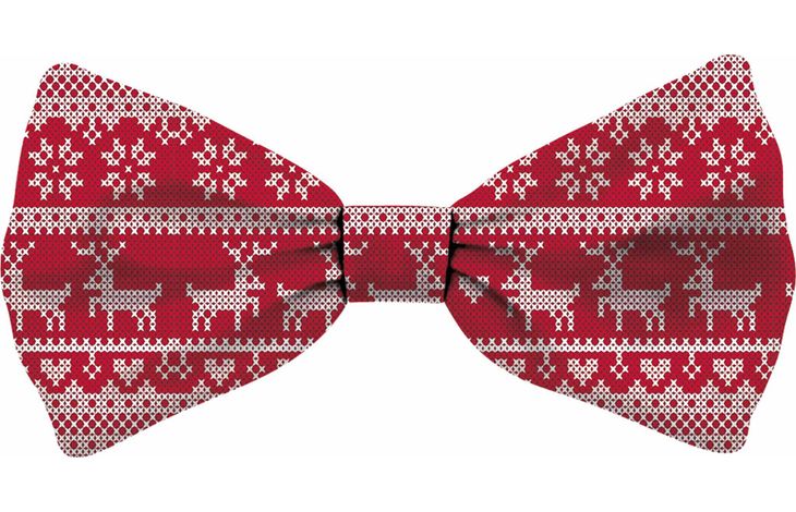 Plenty Gifts Bow Tie Xmas Red Deer Dog L