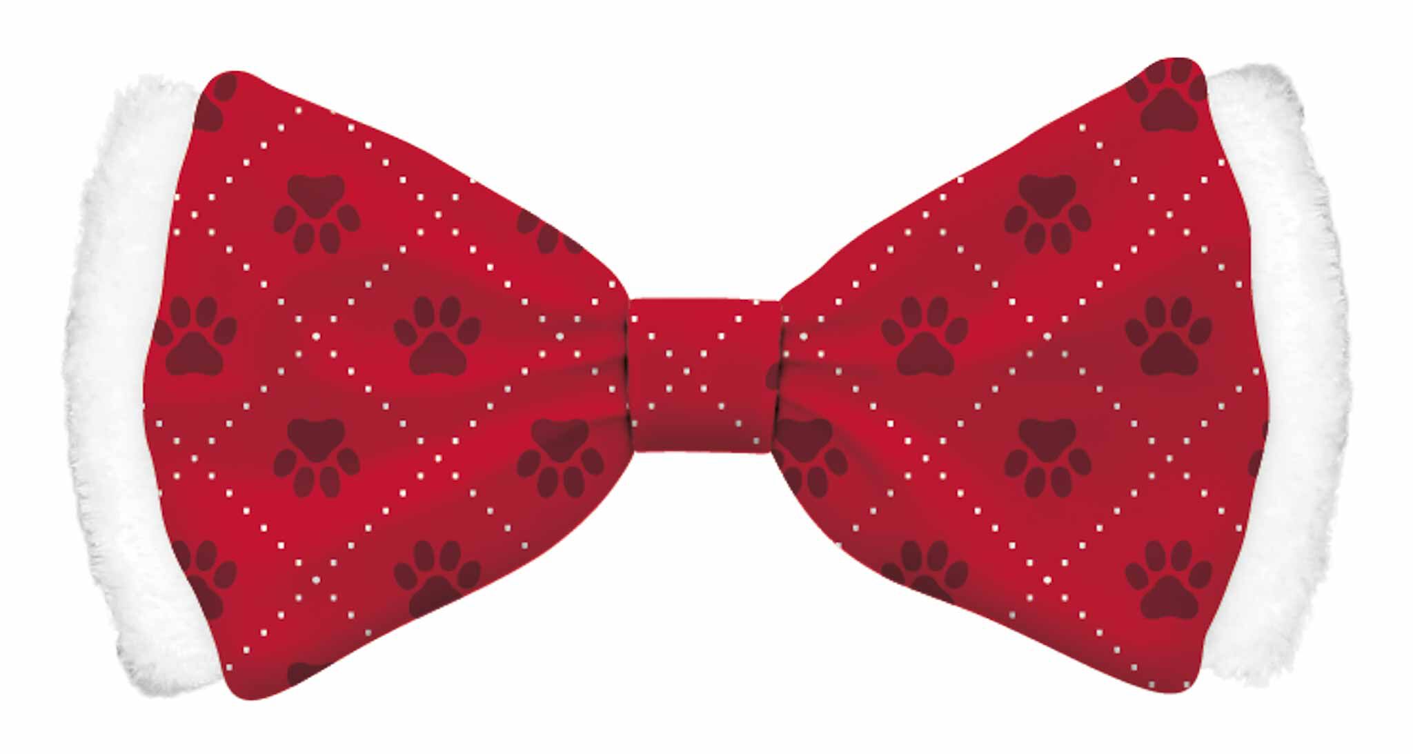 Plenty Gifts Bow Tie Xmas Satin Red Cat S