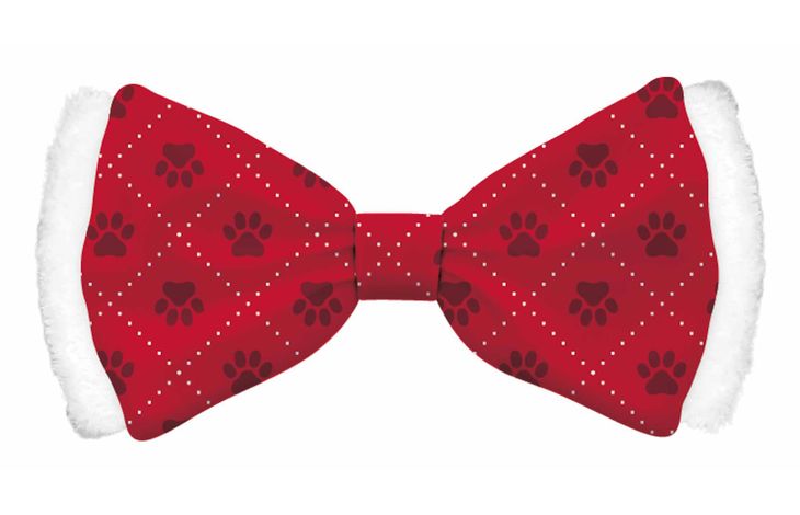 Plenty Gifts Bow Tie Xmas Satin Red Cat S