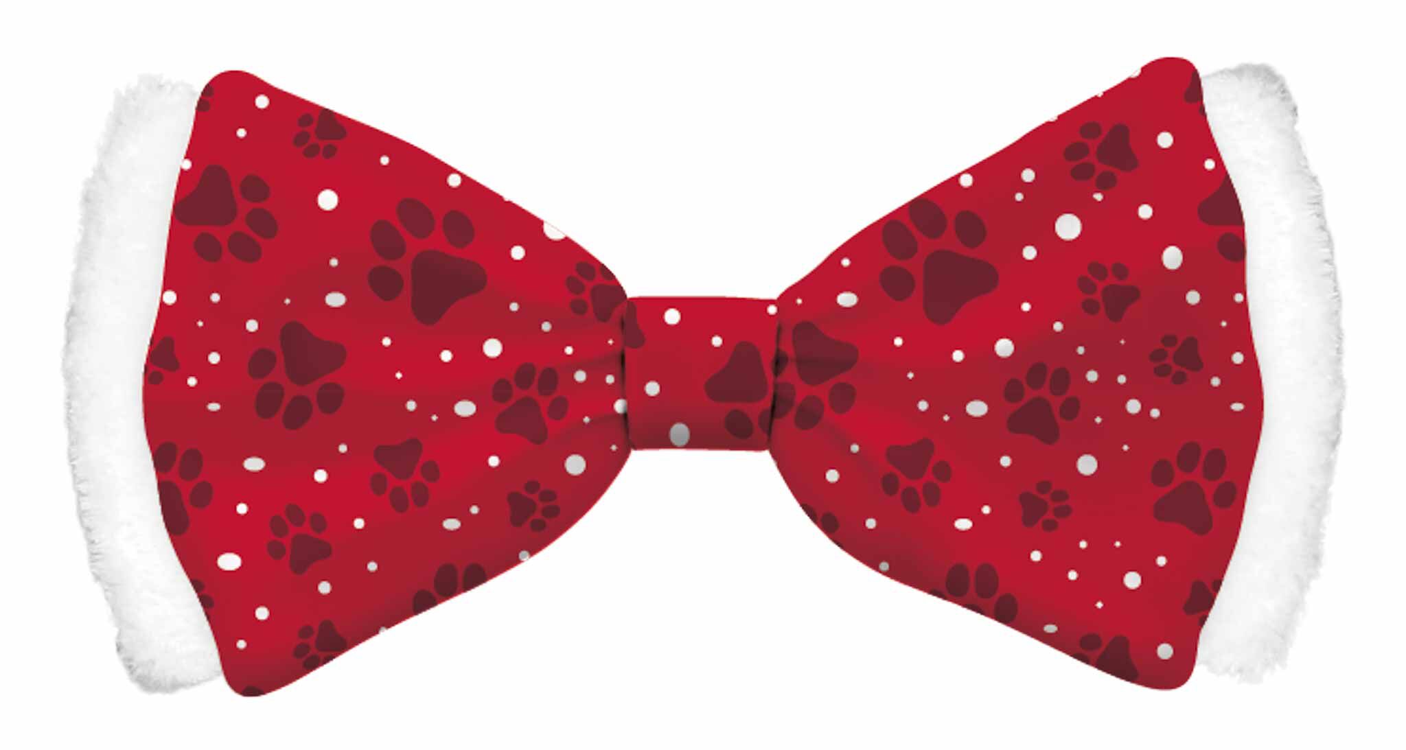Plenty Gifts Bow Tie Xmas Satin Red Dog S