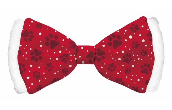 Plenty Gifts Bow Tie Xmas Satin Red Dog S