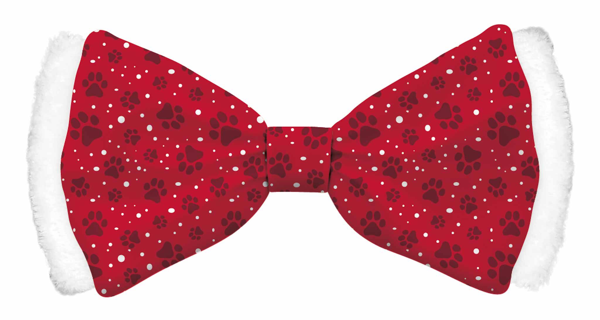 Plenty Gifts Bow Tie Xmas Satin Red Dog L