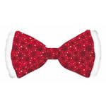 Bow Tie Xmas Satin Red Dog XL
