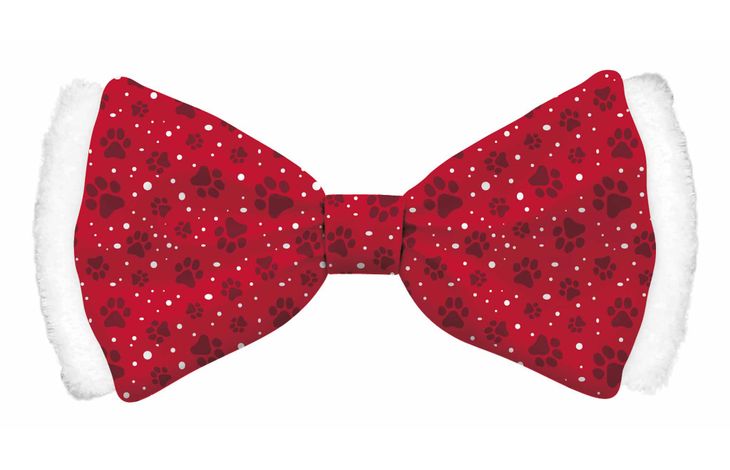 Plenty Gifts Bow Tie Xmas Satin Red Dog XL
