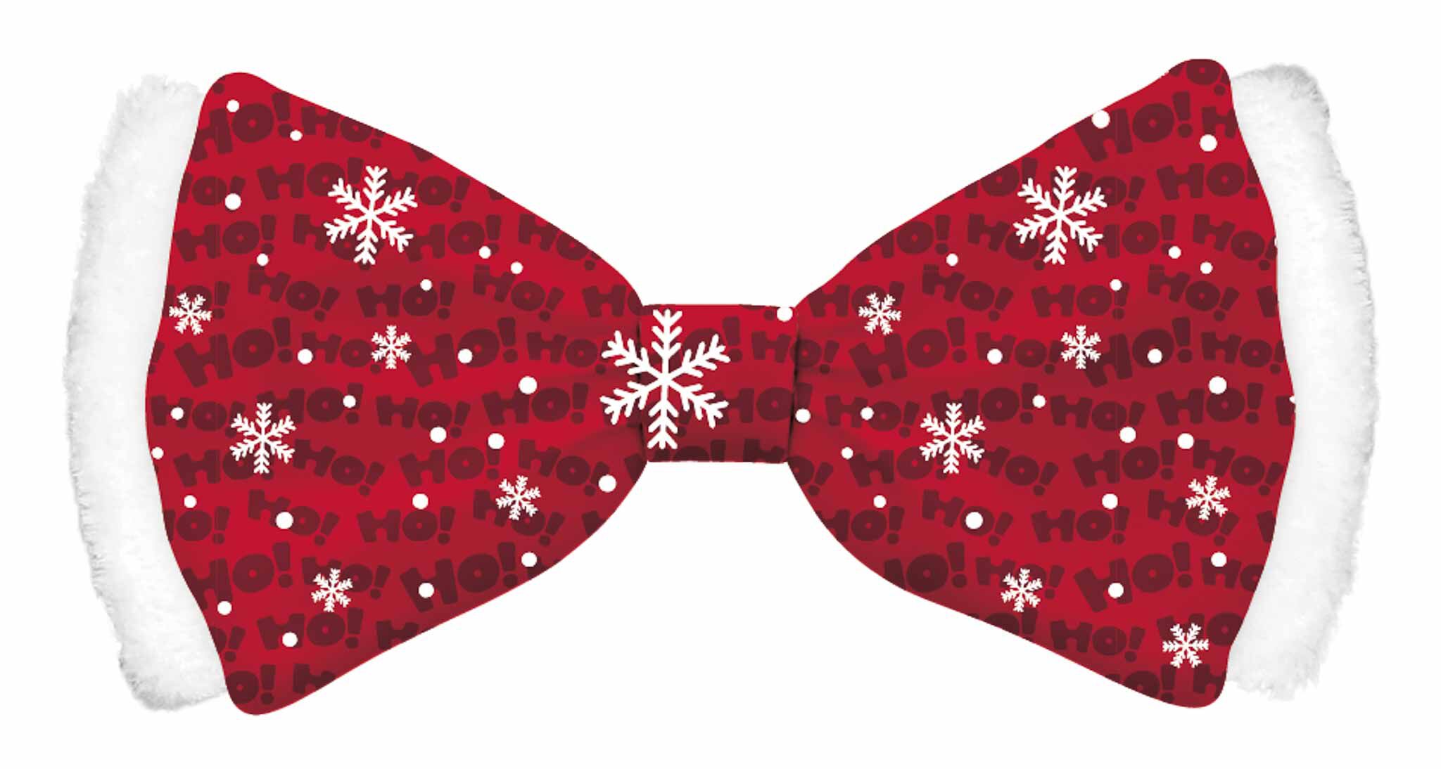 Plenty Gifts Bow Tie Xmas Satin Red Ho Ho Dog M