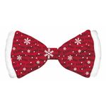 Bow Tie Xmas Satin Red Ho Ho Dog M