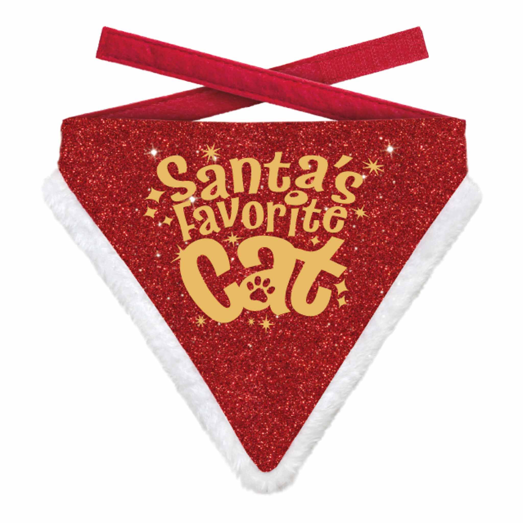 Plenty Gifts Bandana Xmas Favorite Cat Red Gold S
