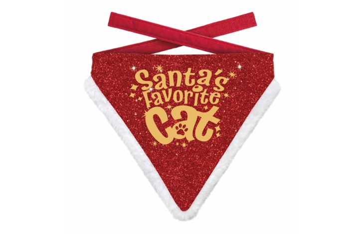 Plenty Gifts Bandana Xmas Favorite Cat Red Gold S