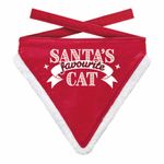 Bandana Xmas Favorite Cat Red S
