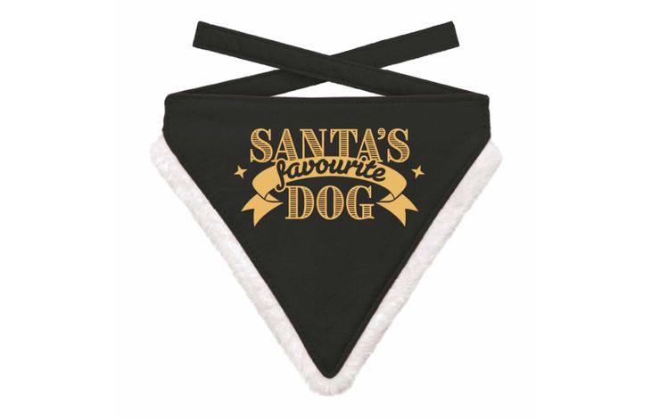 Plenty Gifts Bandana Xmas Favorite Dog Black M