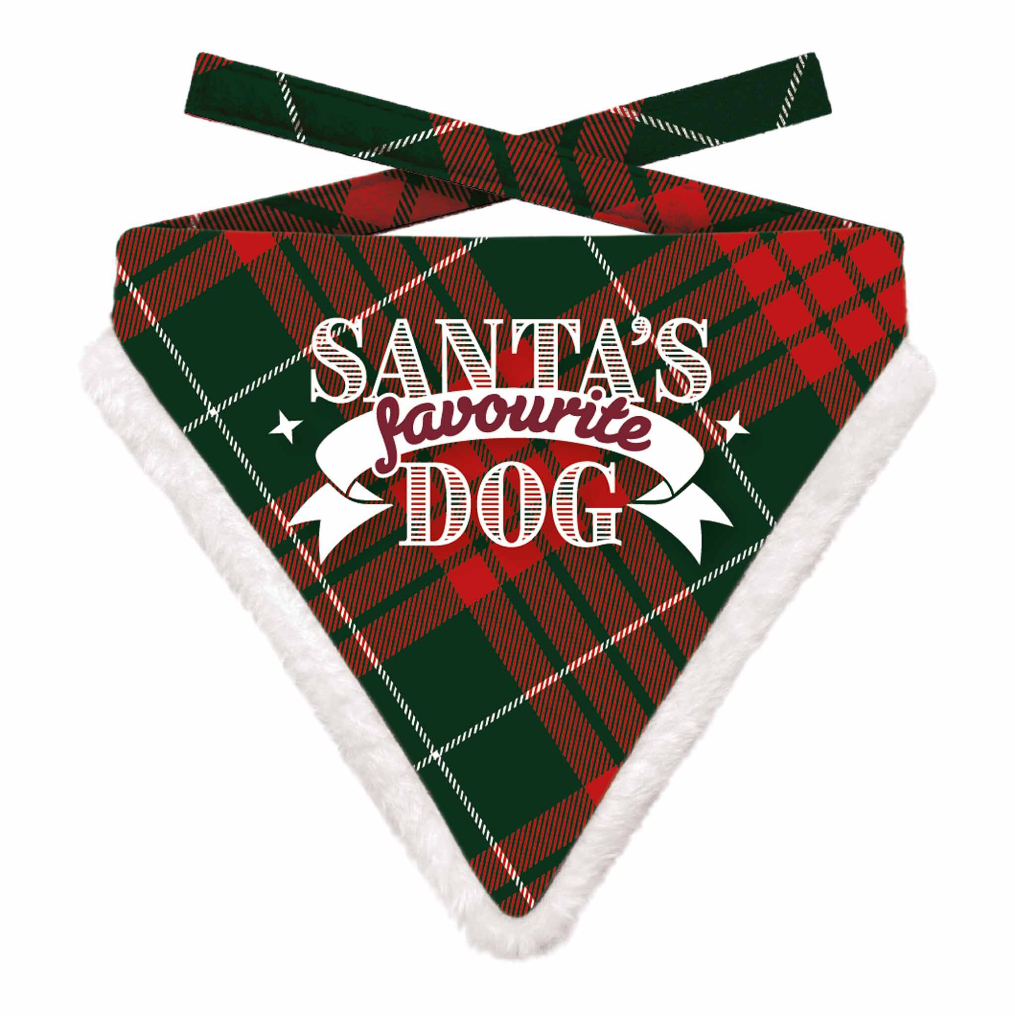 Plenty Gifts Bandana Xmas Favorite Dog Pattern Red Green XL