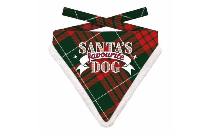 Plenty Gifts Bandana Xmas Favorite Dog Pattern Red Green XL